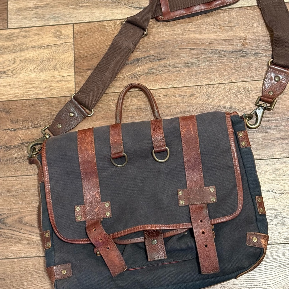 Will Leather Goods Brown and Black Men's Messenger Bag